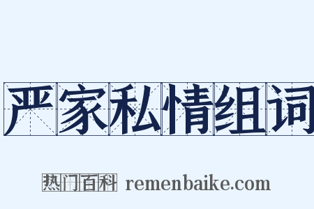 严家私情组词是什么意思的图片